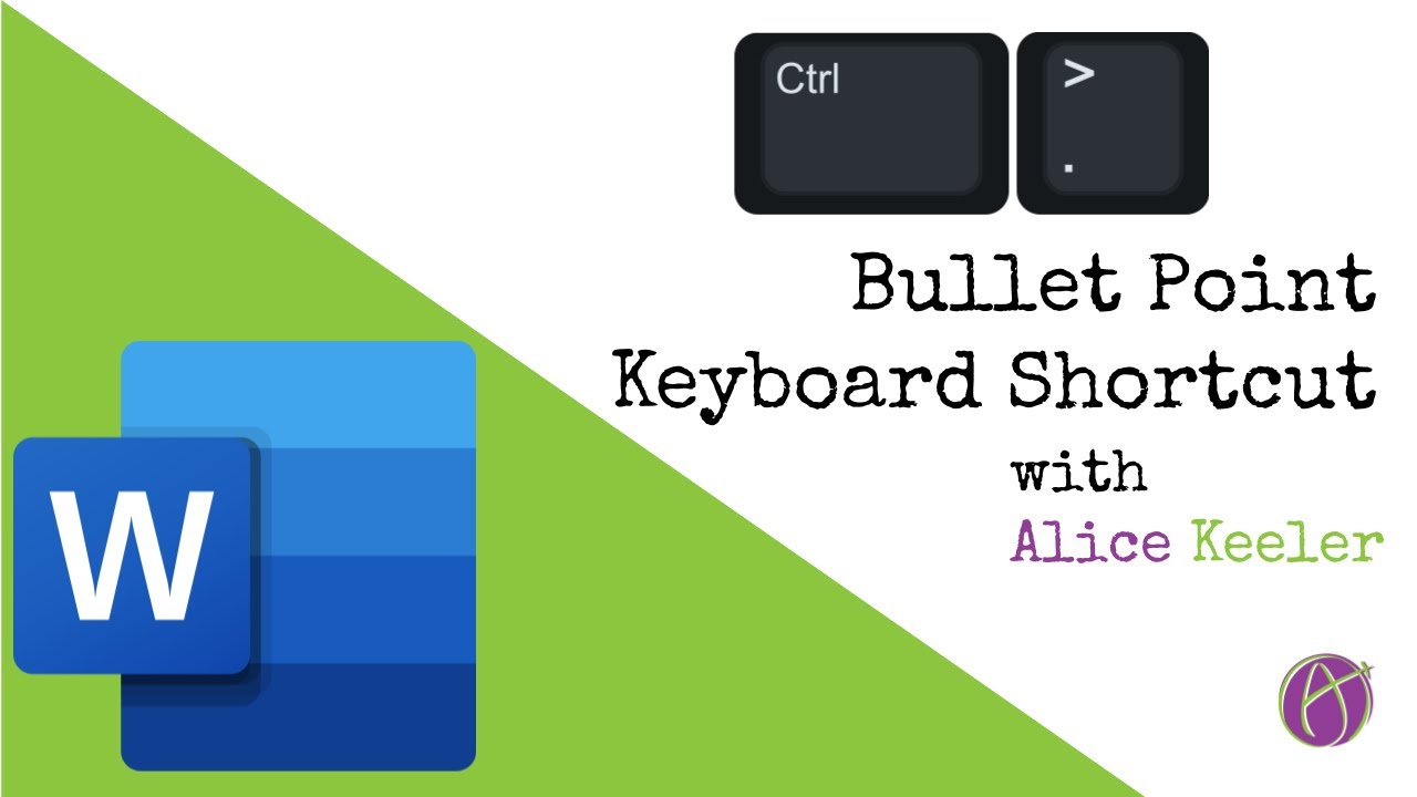 command for bullet point word mac